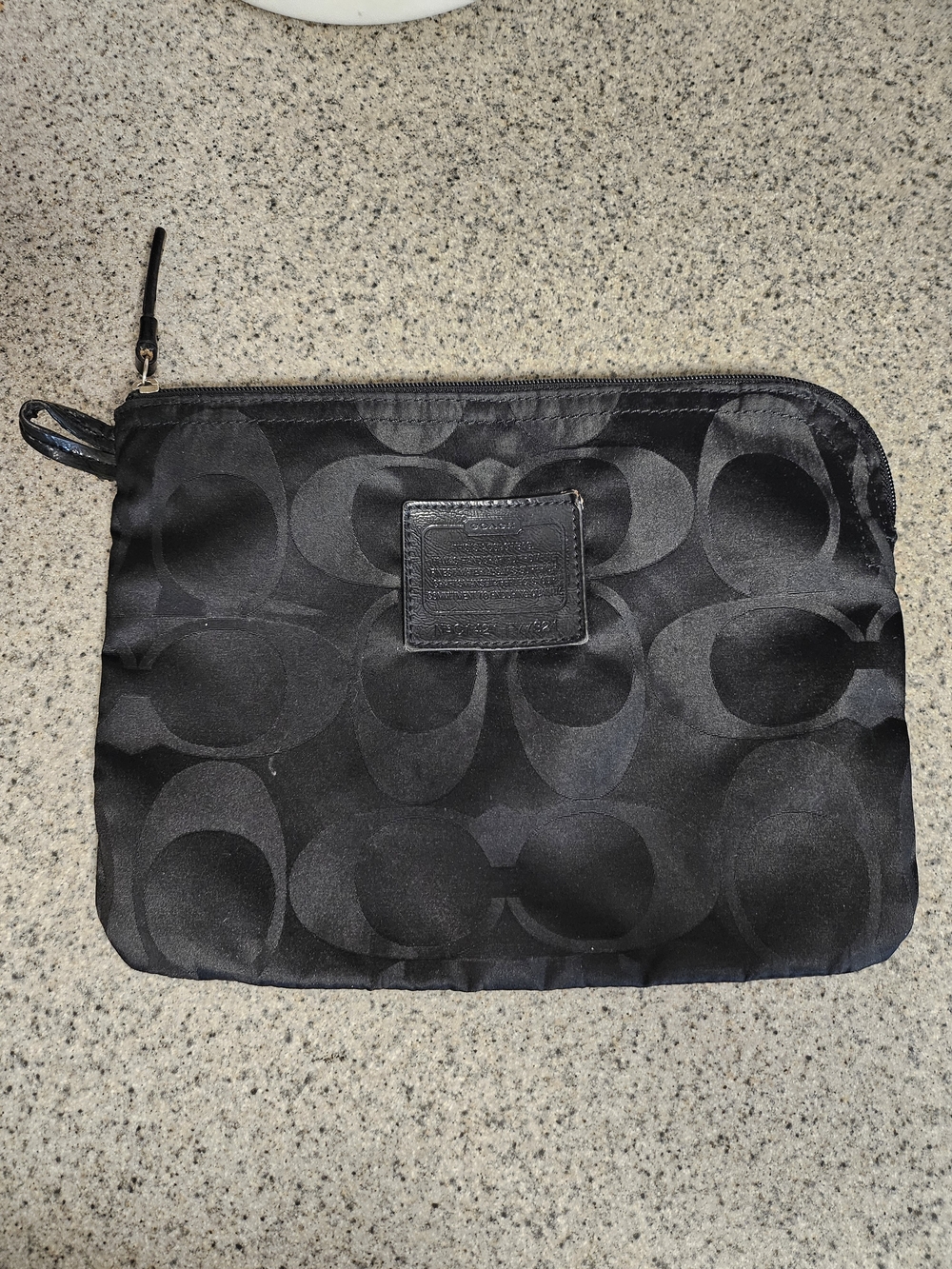 Coach Black Signature Patch Pouch